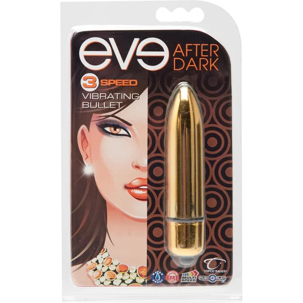Eve After Dark 3 Speed Vibrating Bullet Waterproof Gold