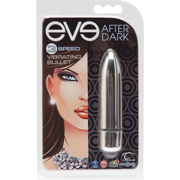 Eve After Dark 3 Speed Vibrating Bullet Waterproof Silver