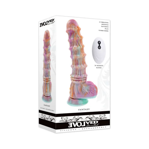 Evolved Fantasy Vibrating Dildo with Remote
