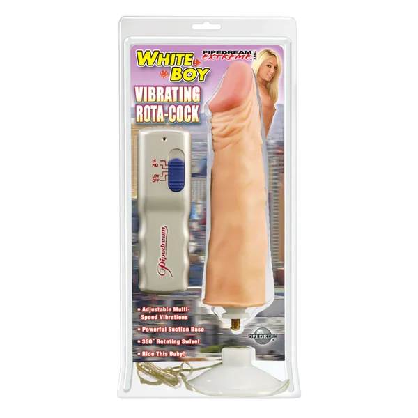 Extreme Toyz White Boy Vibrating Rota-Cock