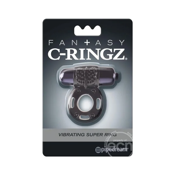Fantasy C-Ringz Vibrating Super Cock Ring with Bullet - Black
