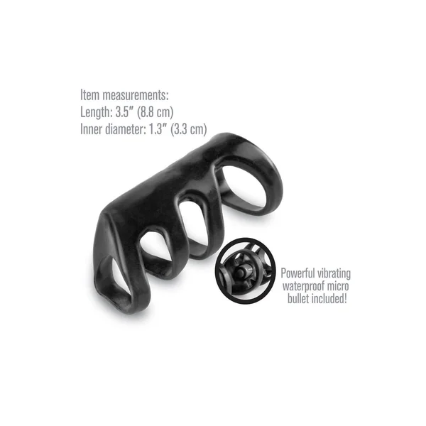 Fantasy X-Tensions Vibrating Power Cage Waterproof 3.5in – Black