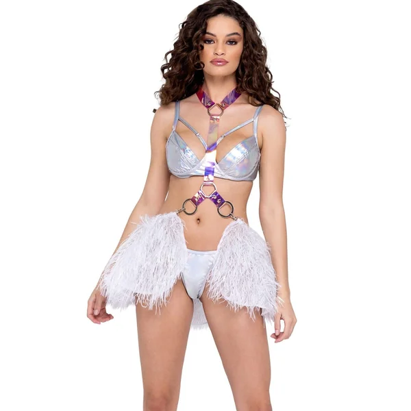 Faux Fur Skirt with Attached Harness