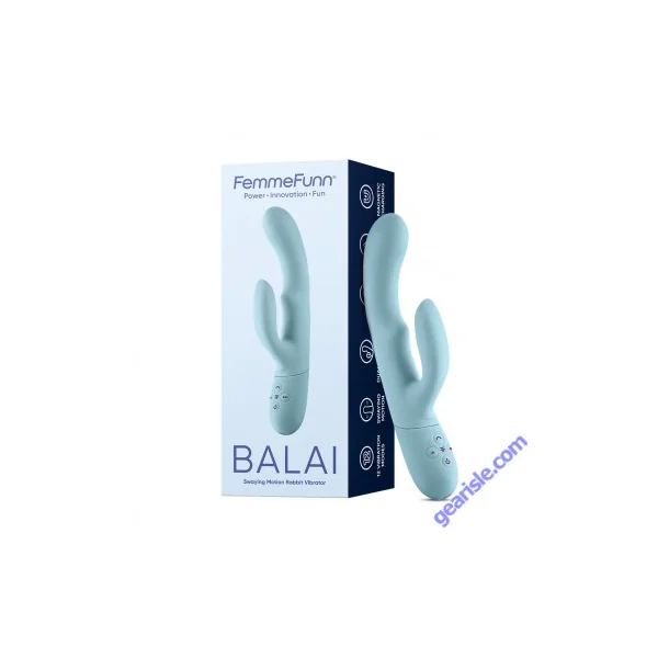 Femme Funn Balai Rabbit Vibrator Dark Light Blue Silicone Rechargeable