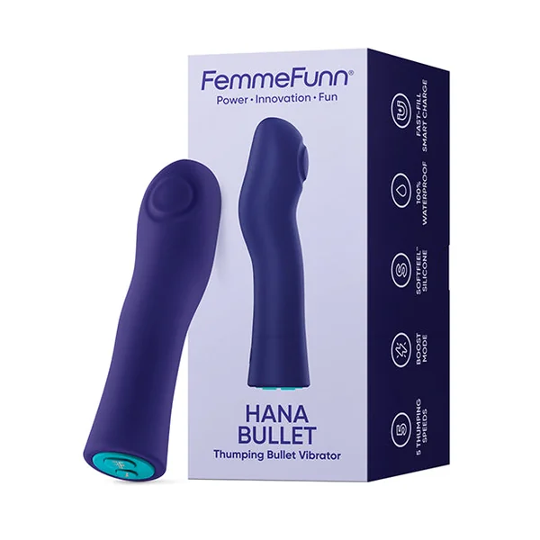 Femme Funn Hana Fingerlike Thumping Bullet - Dark Purple
