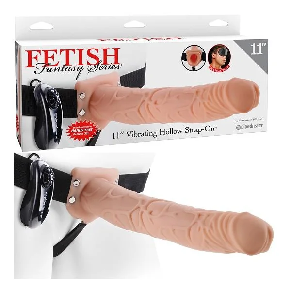 Fetish Fantasy 11 Inch Vibrating Hollow Strap-On