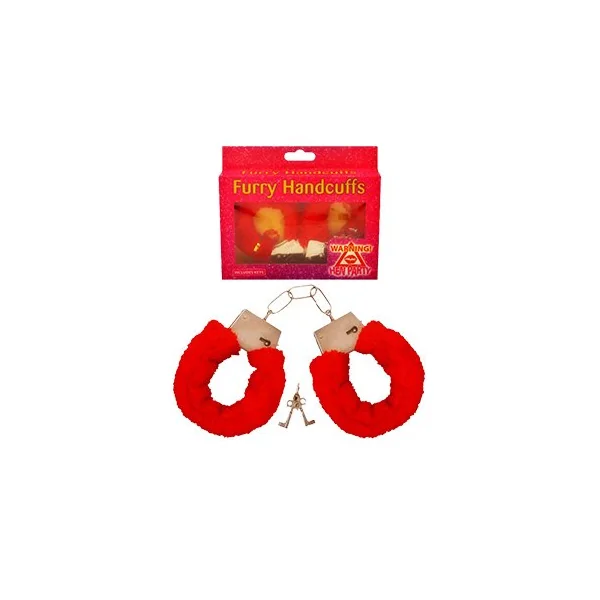 FETISH FANTASY BEGINNER’S FURRY CUFFS IN RED BDSM-004