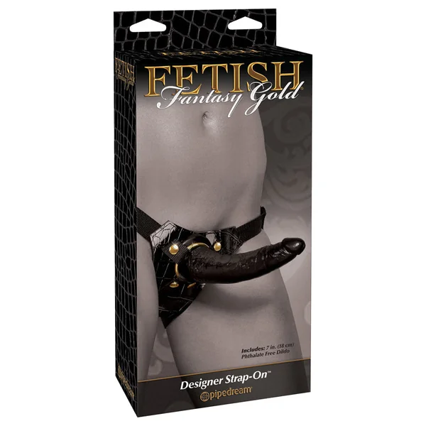 Fetish Fantasy Gold Designer Strap-On With 7 inches Dildo Black