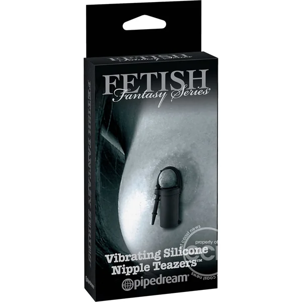 Fetish Fantasy Vibrating Silicone Nipple Teazers - Black