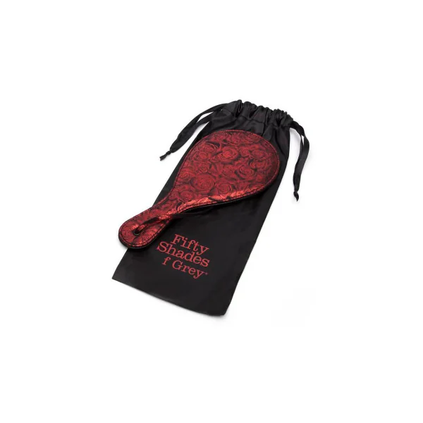 Fifty Shades of Grey Sweet Anticipation Faux Leather Round Paddle, Red