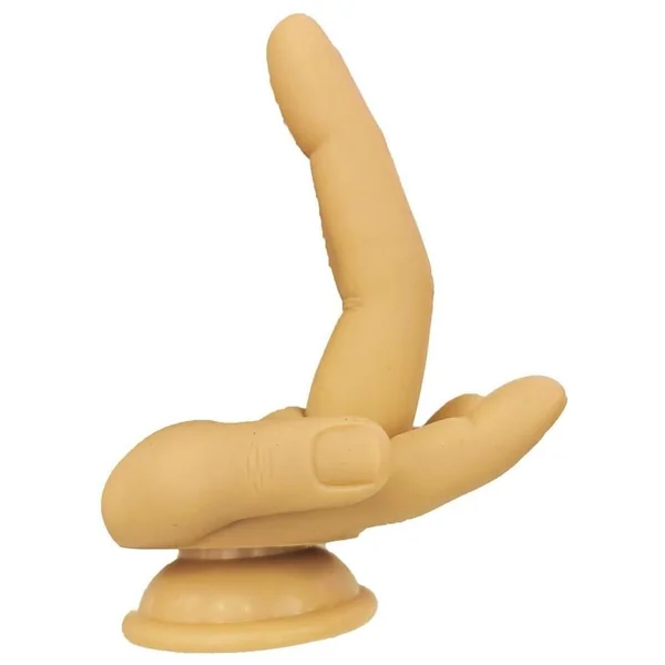 Finger Fest Double Up Silicone Dildo – Caramel