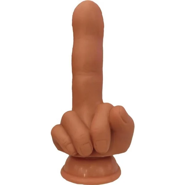 Finger Fest Flip Off Silicone Dildo – Caramel