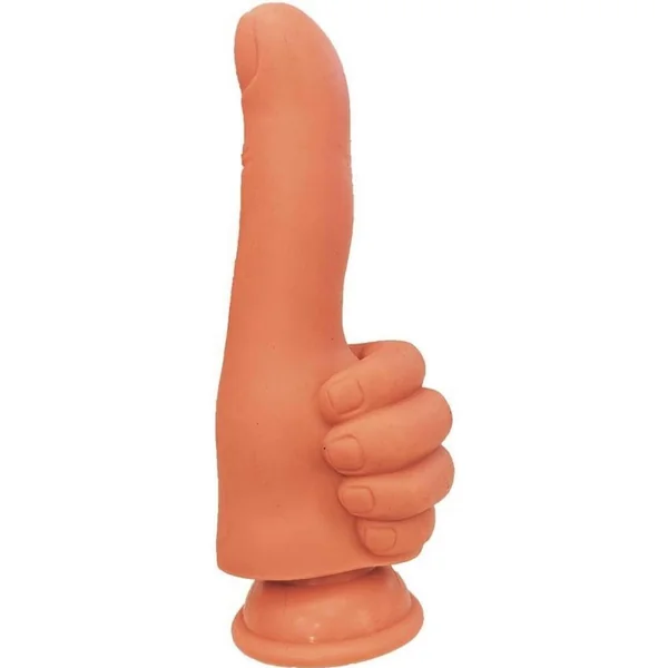 Finger Fest Thumbs Up Silicone Dildo – Caramel