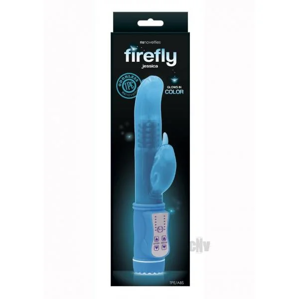 Firefly Jessica Rotating Rabbit Vibrator - Blue