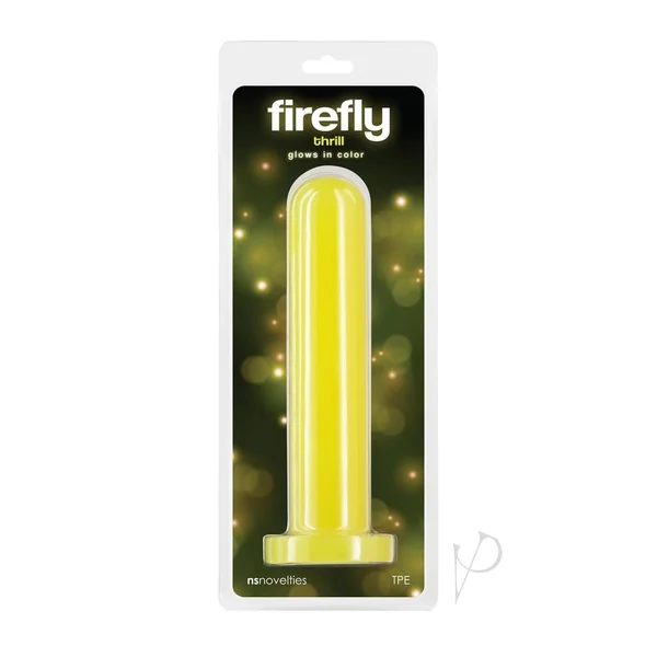 Firefly Thrill Glow in The Dark Dildo - Large - Yellow