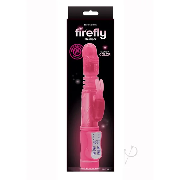 Firefly Thumper Glow In The Dark Thrusting and Rotating Rabbit - Pink