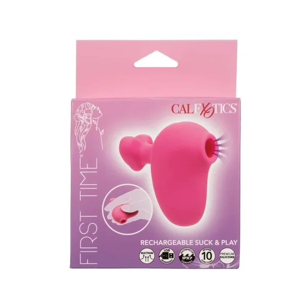 First Time Rechargeable Silicone Suck and Play Clitoral Stimulator