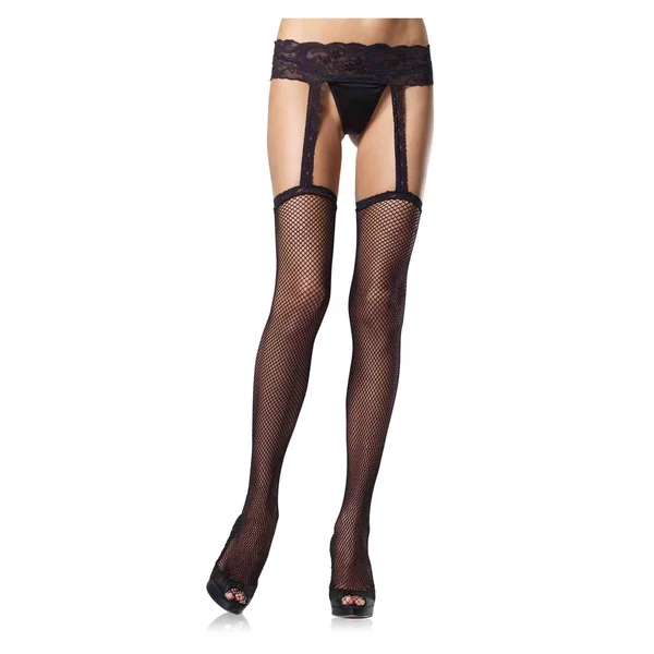 Fishnet Garterbelt Stocking | Plus Size
