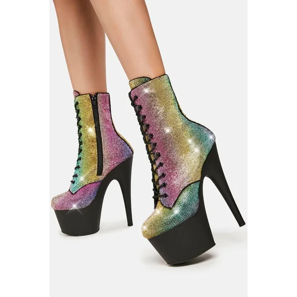 FLAMINGO-1020RS Sexy Platform Ankle Booties