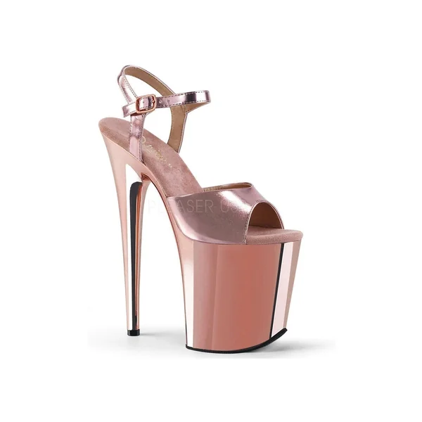 FLAMINGO-809 Platform Sandal | Rose Gold Faux Leather