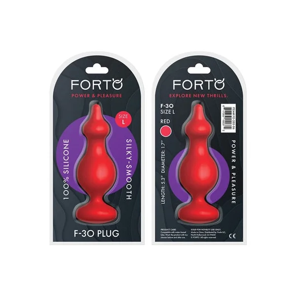 Forto F-30: Pointer Silicone Butt Plug Large Red