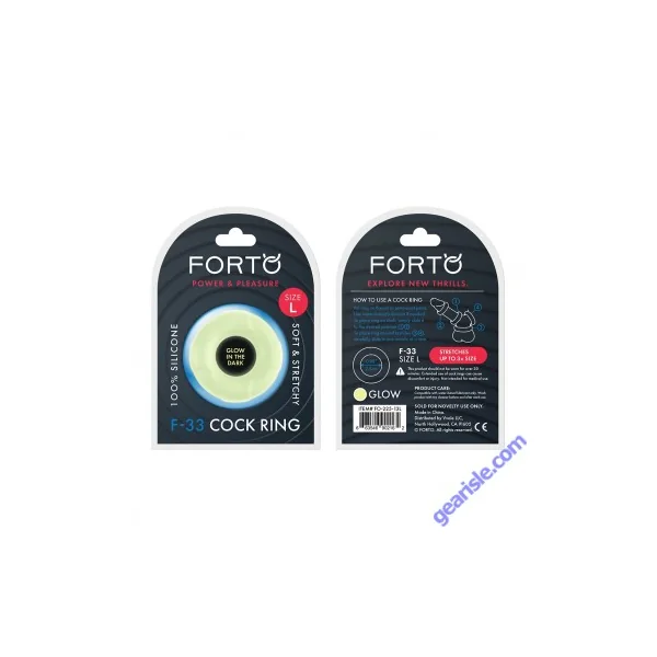 Forto F 33 25 MM Liquid Silicone Cock Ring Large Glow