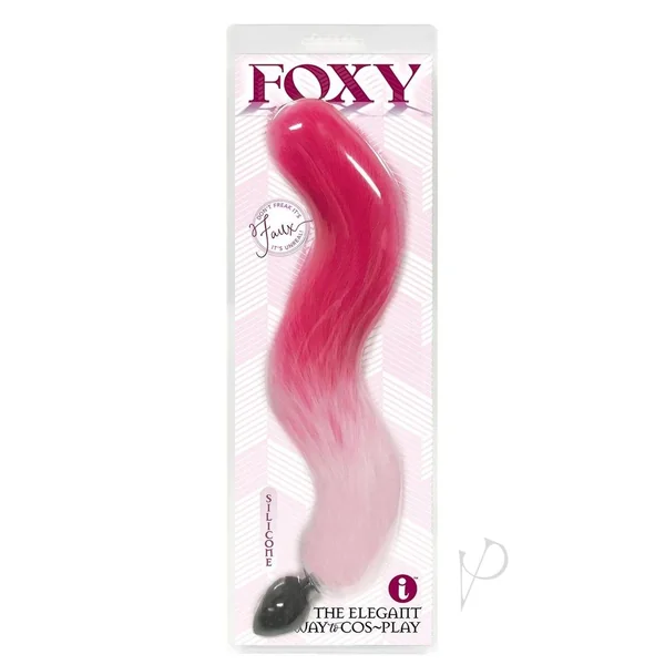 Foxy Silicone Fox Tail Butt Plug - Pink