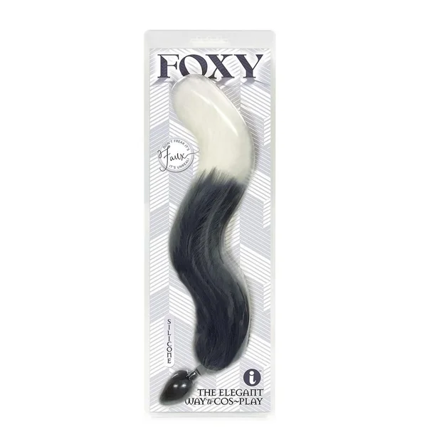 Foxy Silicone Fox Tail Butt Plug – Silver
