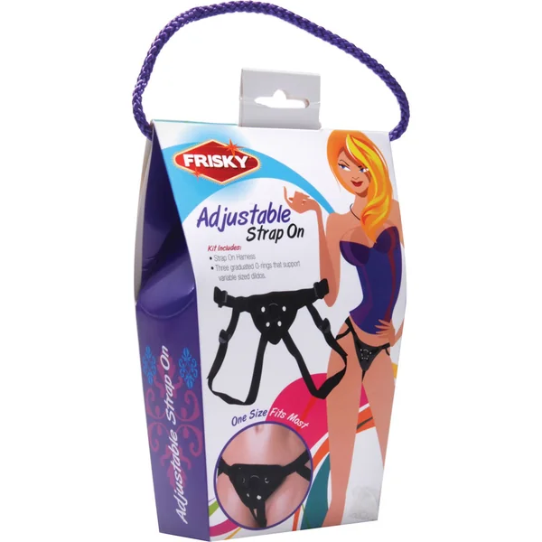 Frisky Adjustable Strap On Harness Black