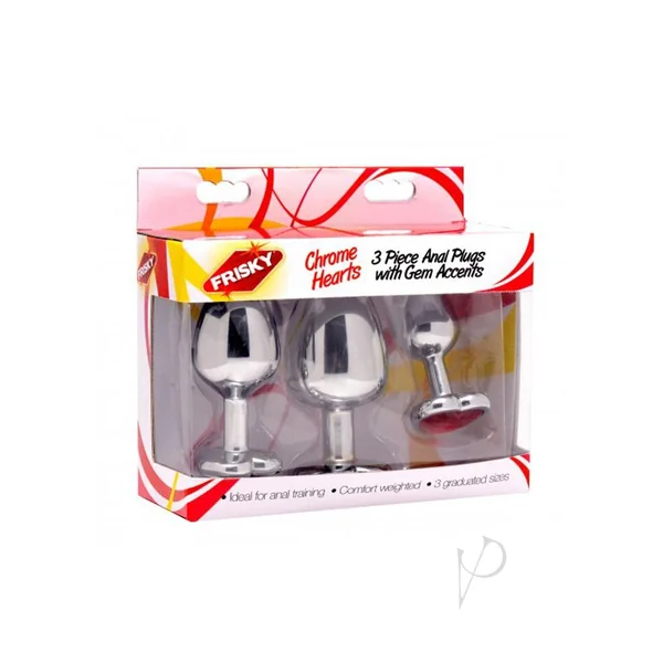 Frisky Chrome Hearts Metal Jeweled Butt Plugs