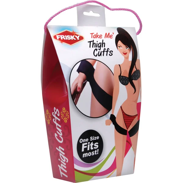 Frisky Take Me Thigh Cuffs Wrist Restraints Black
