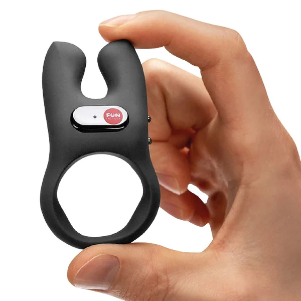 Fun Factory NŌS Vibrating Couples Penis Ring - Black