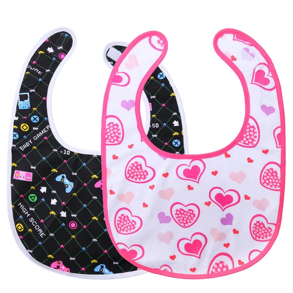 Gamer&Princess Hearts Bib Set