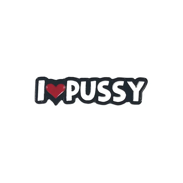 Geeky & Kinky I Heart Pussy Enamel Pin