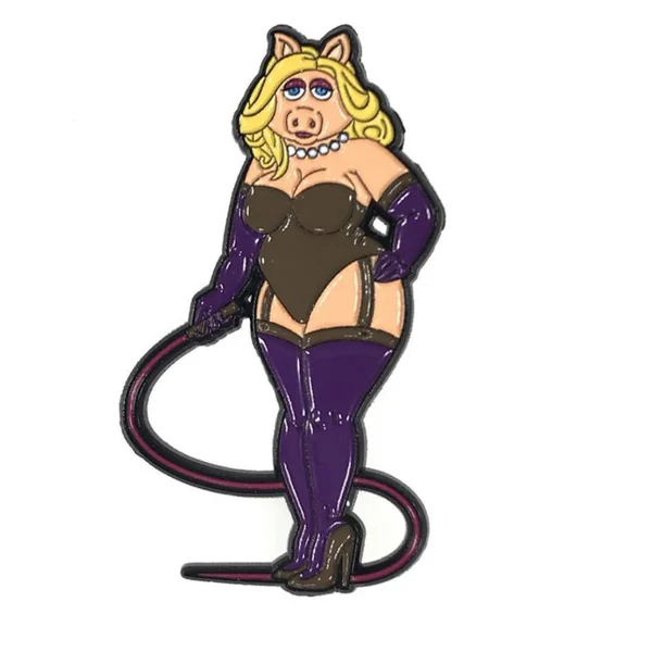 Geeky & Kinky Pins Miss Piggy BDSM Whip Pin
