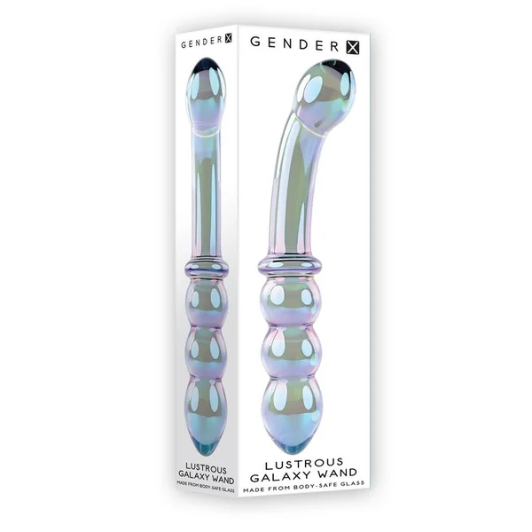 Gender X Lustrous Galaxy Wand Glass Dildo