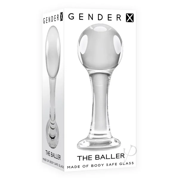 Gender X The Baller Glass Anal Plug - Clear