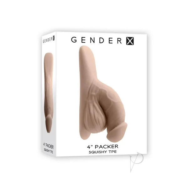 Gender X TPE Packer Dildo 4in - Vanilla