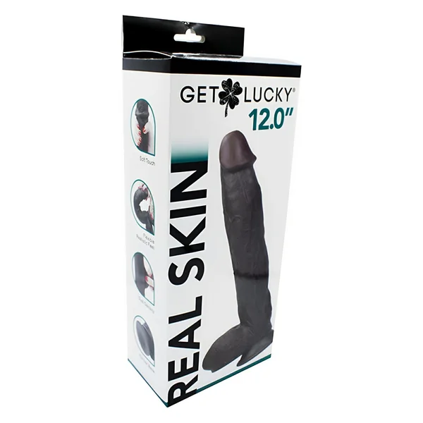 Get Lucky 12" Real Skin Series - Dark Brown