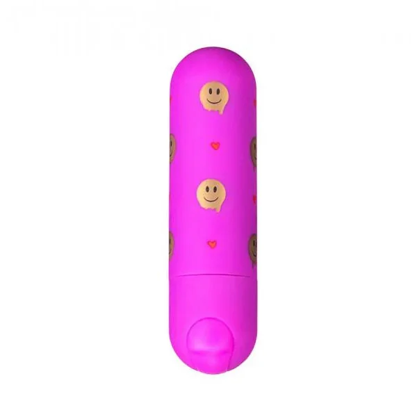 Giggly Super Charged Mini Bullet W/ Smiley Face Pattern