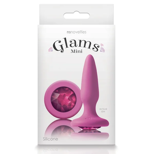 Glams Mini Silicone Anal Plug Pink Gem 3.3 Inch