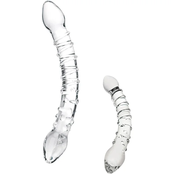 Glas Double Trouble Glass Dildo Clear