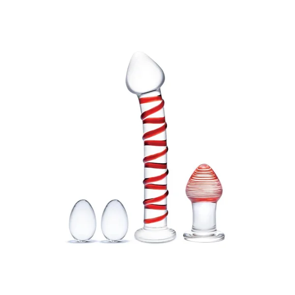 Glas Mr. Swirly Set with Glass Kegal Balls