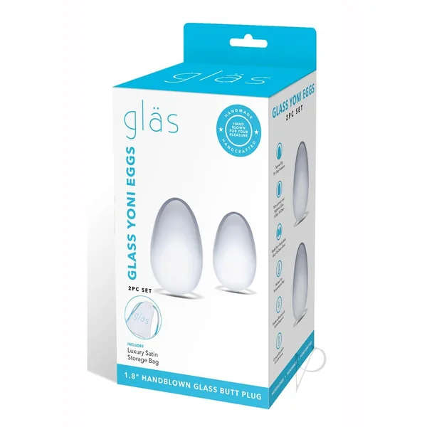 Glas Yoni Eggs (2 piece) - Clear