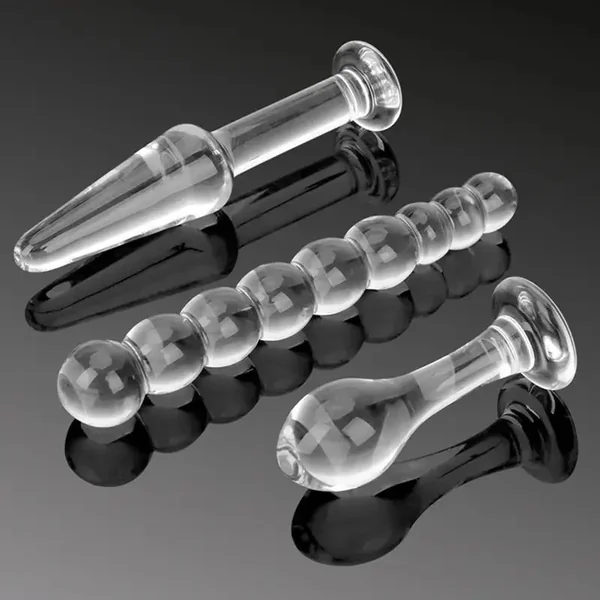 Glass Anal Expander Massager Couples Intimate Sex Toy Anal Beads Sex