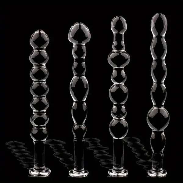 Glass Crystal Anal Probe Expander Adult Male Fun Anal Sex Toy