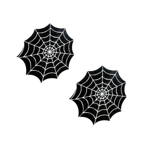 Glitter Blacklight Reactive Spider Web Pasties