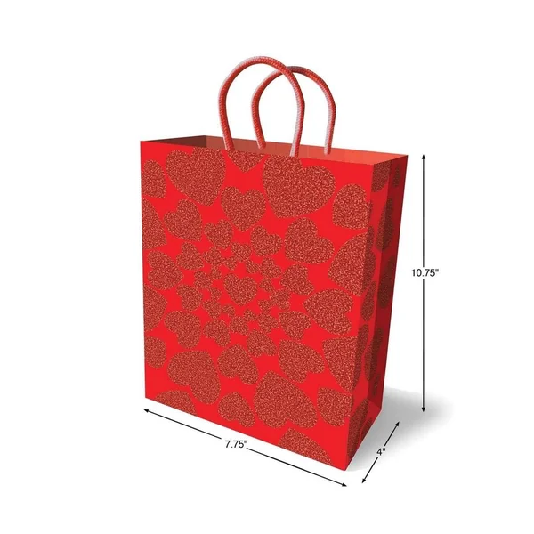 Glitter Hearts Gift Bag