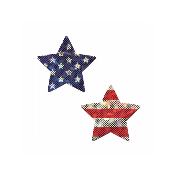Glitter Stars & Stripes Patriotic Star Pasties