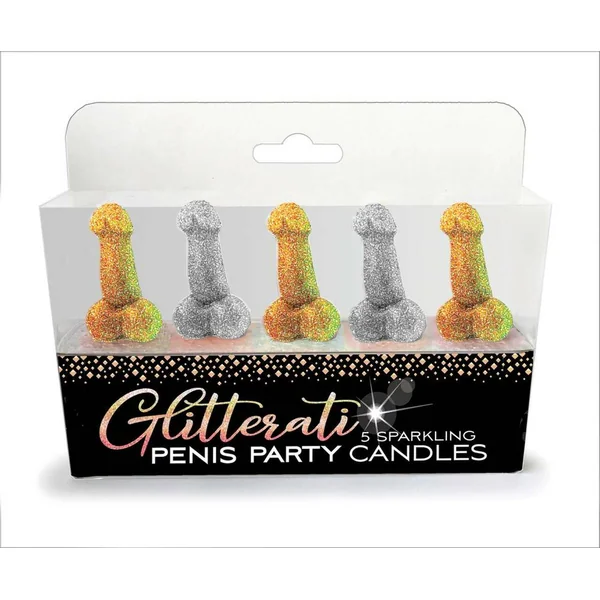 Glitterati Glitter Candles 5 piece set Bachelor and Bachelorette Party Supplies
